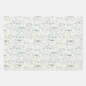 Green Mountain Toile Gift Wrap Set von 3 Geschenkpapier Set (Vorderseite)