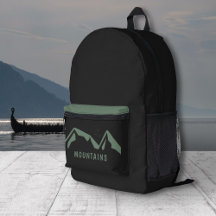 Green Mountains Black Backpack