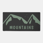 Green Mountains Black Desk Mat Schreibtischunterlage (Vorderseite)