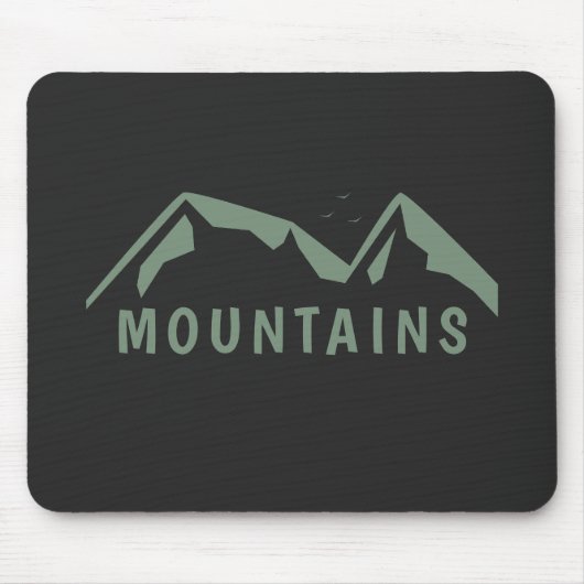 Green Mountains Black Mouse Pad Mousepad (Vorne)