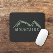 Green Mountains Black Mouse Pad Mousepad