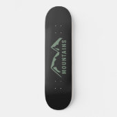 Green Mountains Black Skateboard (Vorderseite)