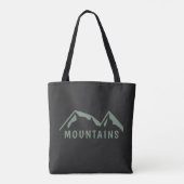 Green Mountains Black Tote Bag Tasche (Rückseite)