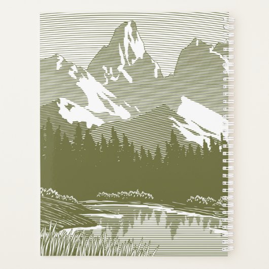 Green Mountains Design Weekly/Monthly Planer (Rückseite)