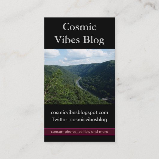 Green Mountains Foto Business Card Visitenkarte (Vorderseite)