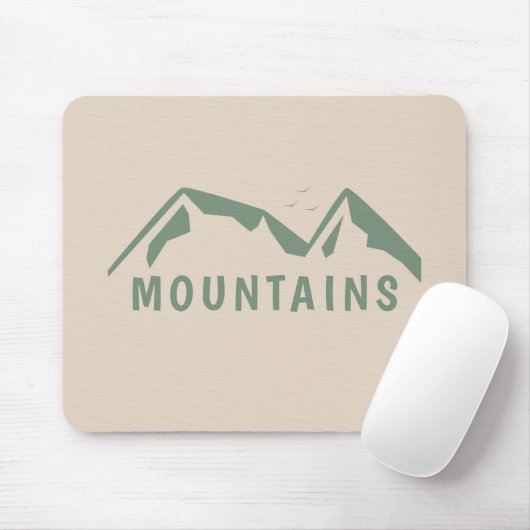 Green Mountains Mouse Pad Mousepad (Mit Mouse)