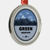 Green Mountains Vermont Camping Ornament Aus Metall (Rechts)