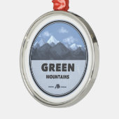 Green Mountains Vermont Camping Ornament Aus Metall (Links)