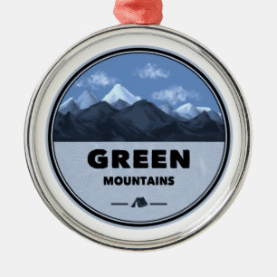 Green Mountains Vermont Camping Ornament Aus Metall