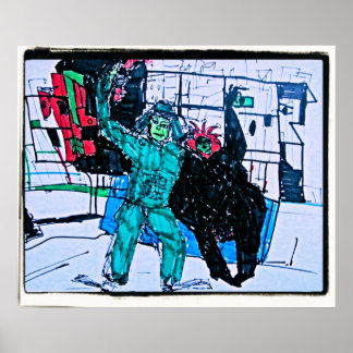 Green mr. poster