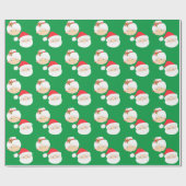 Green Mr. und Mrs. Santa Claus Weihnachten Geschenkpapier (Flach)