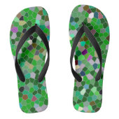 GREEN Multicolored Garden Pattern Badesandalen (Fußbett)