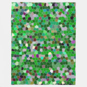 GREEN Multicolored Garden Pattern Fleecedecke (Vorderseite)