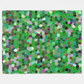 GREEN Multicolored Garden Pattern Fleecedecke (Vorderseite (Horizontal))