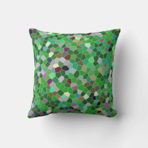 GREEN Multicolored Garden Pattern Kissen