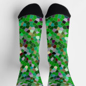 GREEN Multicolored Garden Pattern Socken (Oben)