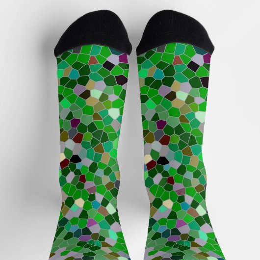 GREEN Multicolored Garden Pattern Socken (Oben)