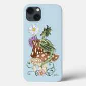 Green Mushroom Dragon Fantasy Blume Case-Mate iPhone Hülle (Rückseite)