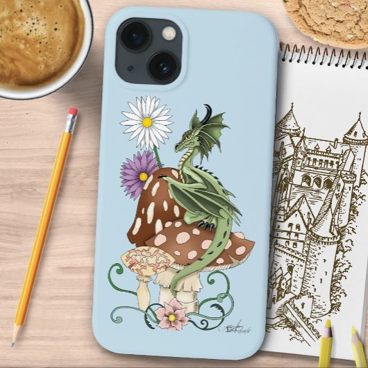 Green Mushroom Dragon Fantasy Blume Case-Mate iPhone Hülle