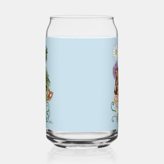 Green Mushroom Dragon Fantasy Blume Dosenglas (Links)