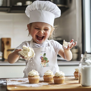 Green Mushroom Dragon Fantasy Blume Kinderschürze