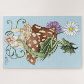 Green Mushroom Dragon Fantasy Blume Puzzle (Horizontal)