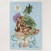 Green Mushroom Dragon Fantasy Blume Puzzle (Vertikal)