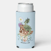 Green Mushroom Dragon Fantasy Blume Selters Dosenkühler (Seltzer Vorderseite)