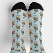 Green Mushroom Dragon Fantasy Blume Socken (Oben)