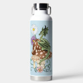 Green Mushroom Dragon Fantasy Blume Trinkflasche (Vorderseite)