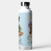 Green Mushroom Dragon Fantasy Blume Trinkflasche (links)