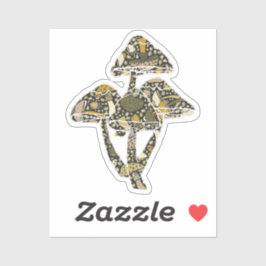 Green mushrooms aufkleber