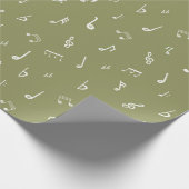 Green Musical Geschenkpapier (Ecke)