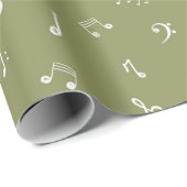 Green Musical Geschenkpapier (Rolleneckpunkt)