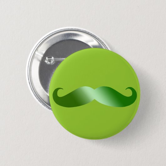 Green Mustache Button (Vorne & Hinten)