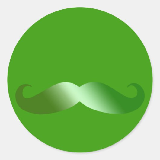 Green Mustache Irish Mustache Runder Aufkleber (Vorderseite)