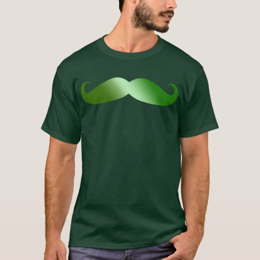 Green Mustache Irish Mustache T-Shirt (Vorderseite)