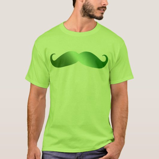 Green Mustache Irish Mustache T-Shirt (Vorderseite)