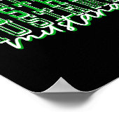 Green Mustang Pride School Srit Game Day Mustangs Poster (Ecke)