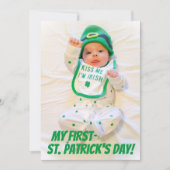 Green My First St. Patrick's Day Holiday Foto Karte (Vorderseite)