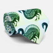 Green Mycenaean Griechisch Inspiriert Bird Neck Ti Krawatte (Gerollt)