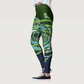 Green n Blue Wirbel Leggings (Links)