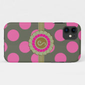 Green n Hot Pink Polka dots iPhone 5 Fall Case-Mate iPhone Hülle (Rückseite (Horizontal))