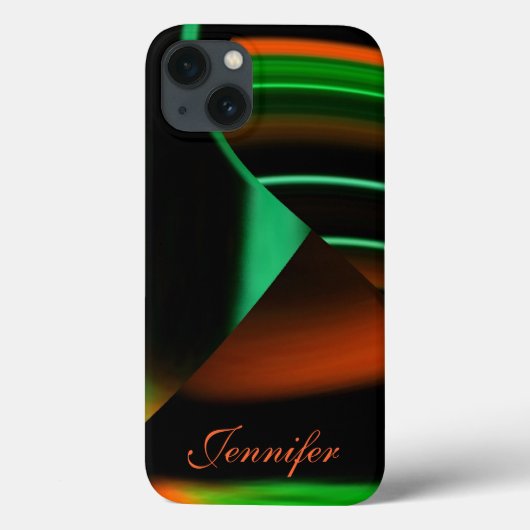 Green N Orange Stripes N Shapes iPad Case * (Rückseite)