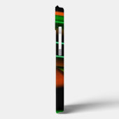 Green N Orange Stripes N Shapes iPad Case * (Rückseite / Links)