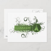 Green Namaste English Postkarte (Vorne/Hinten)