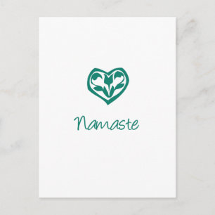 Green Namaste Postkarte