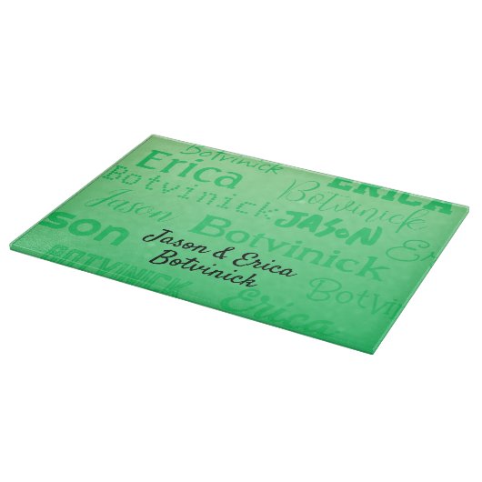 Green Name Challah Board Schneidebrett (Ecke)