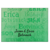 Green Name Challah Board Schneidebrett (Vorderseite)