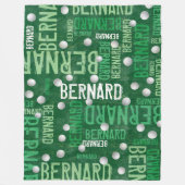 Green Names und Golf Balls Fleecedecke (Vorderseite)